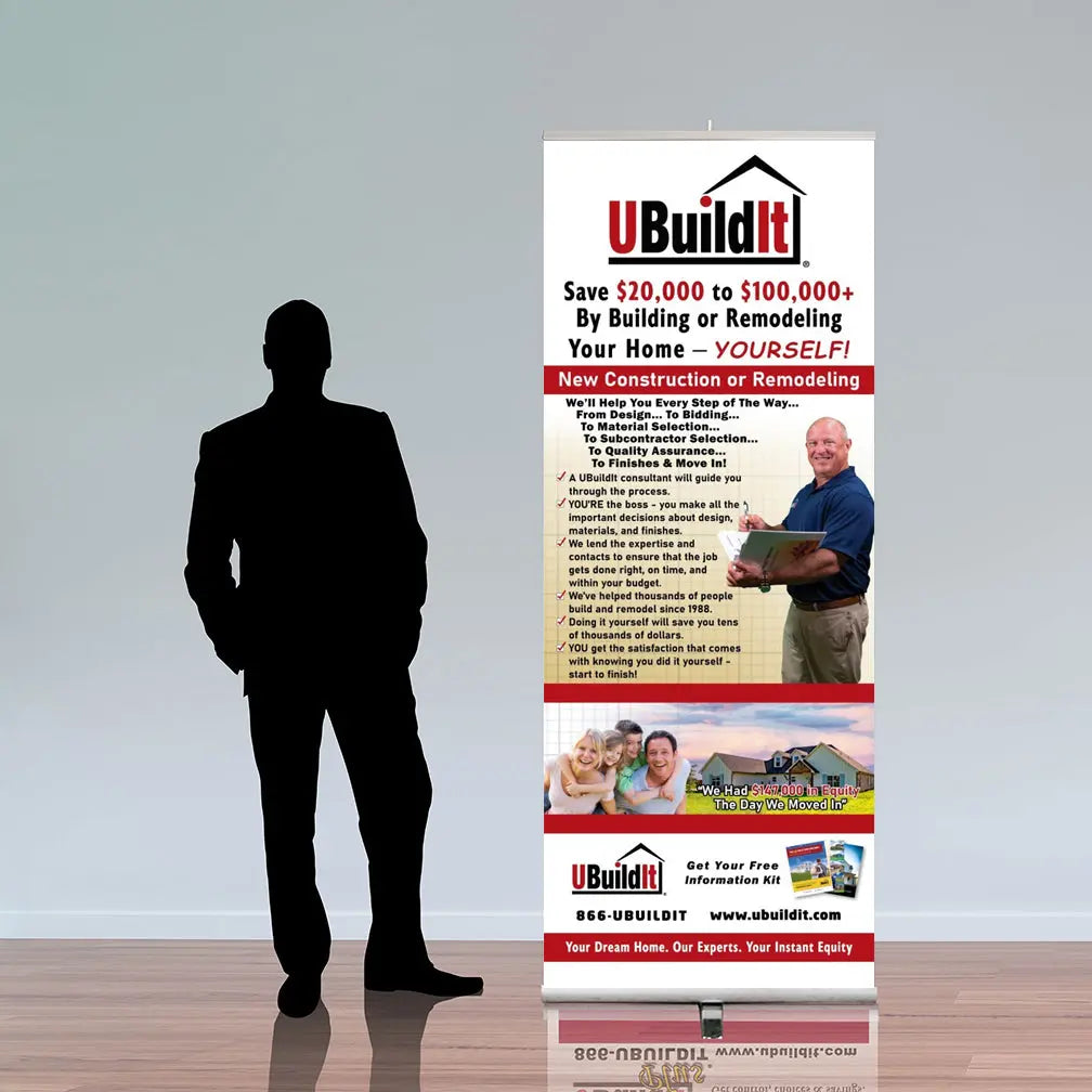 UBuildIt 33.5" Retractable Banner Stand DoTradeshow