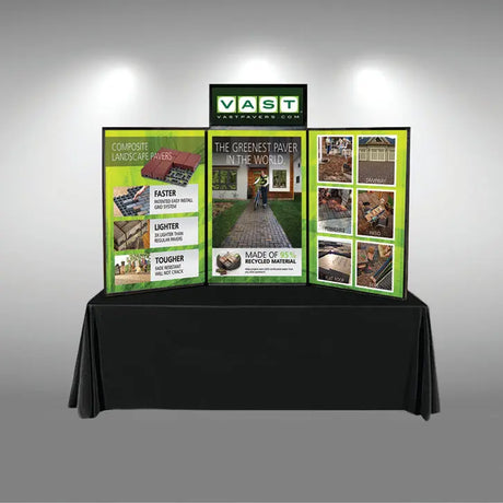Hook-and-Loop Folding Panel 6ft Display with Graphics DoTradeshow