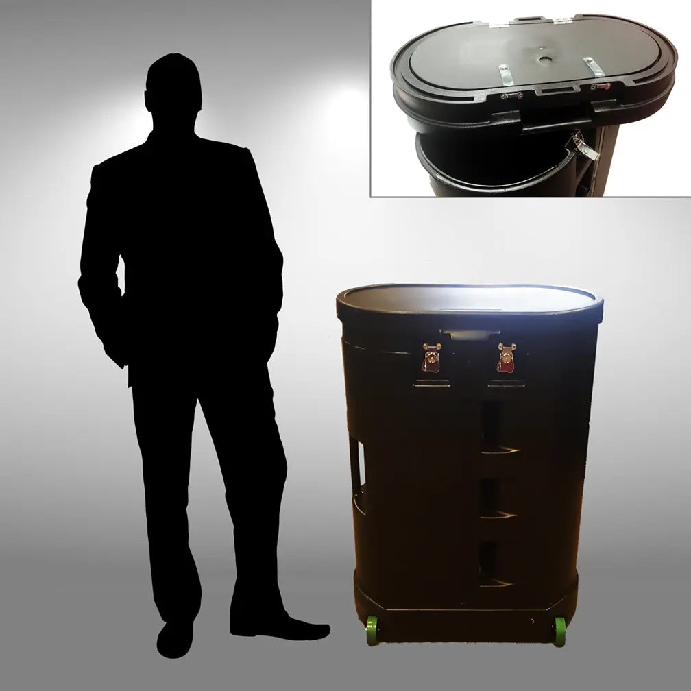 Heavy-Duty Oval Podium Case - Do Tradeshow - Custom Trade Show Displays and Booths in Minnesota