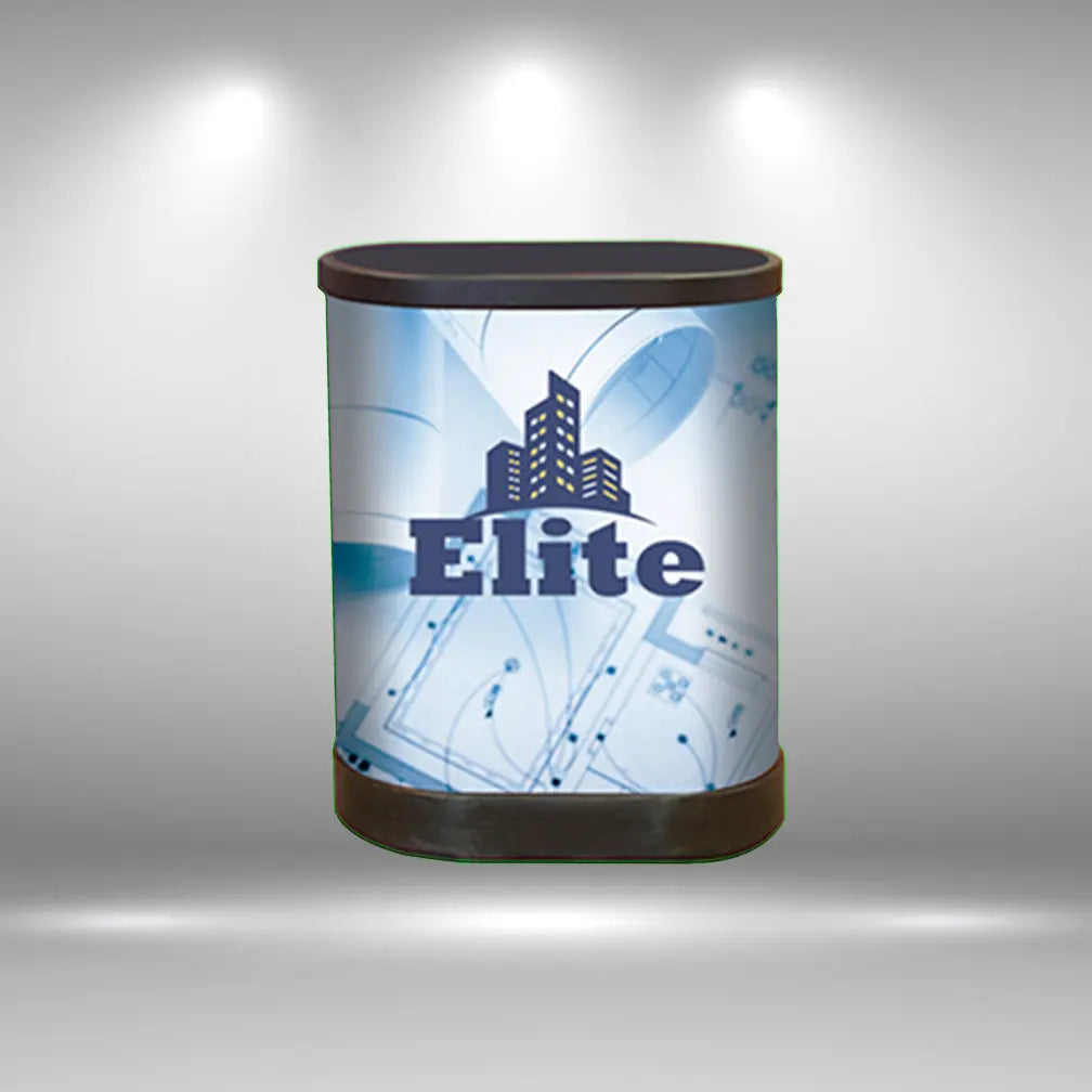 Heavy-Duty Oval Podium Case - Do Tradeshow - Custom Trade Show Displays and Booths in Minnesota