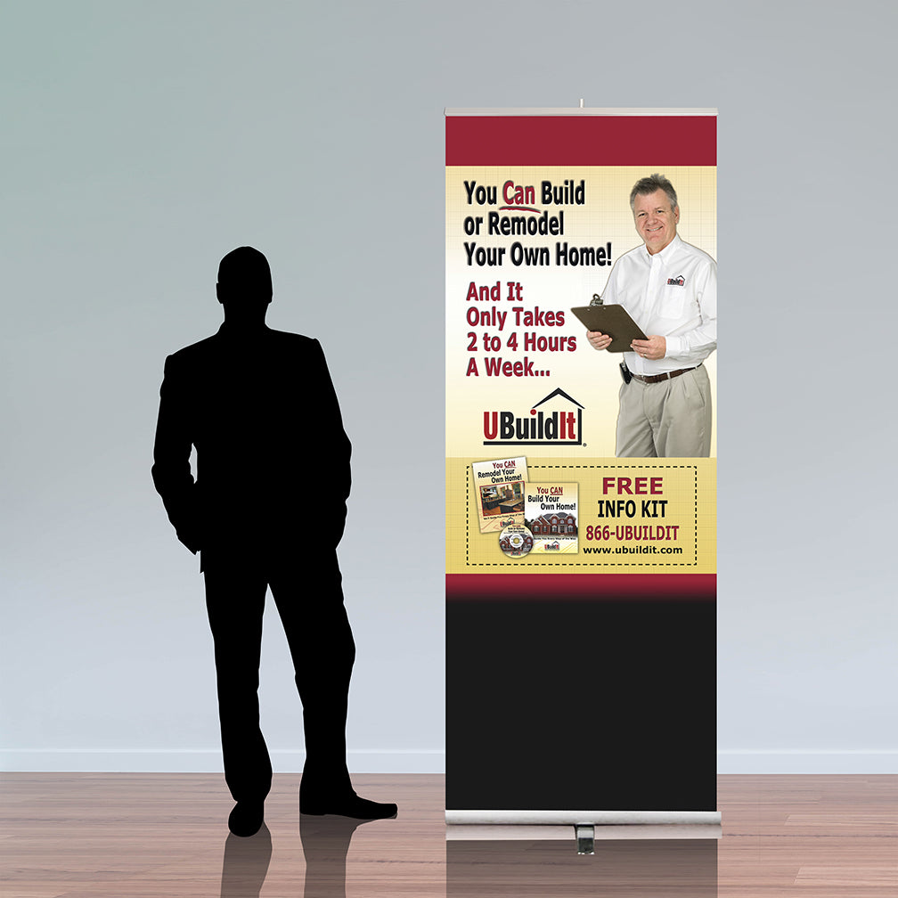 UBuildIt 33.5" Retractable Banner Stand - Do Tradeshow - Custom Trade Show Displays and Booths in Minnesota